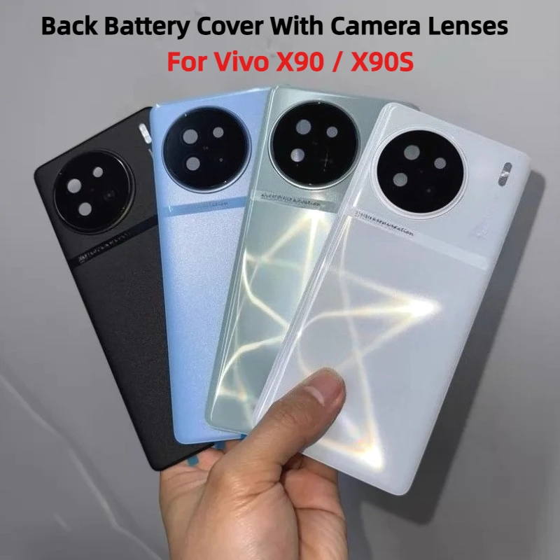For vivo X90 X90s Battery Housing Back screen Cover Case Rear Housing with Camera Frame lenses Replacement Parts