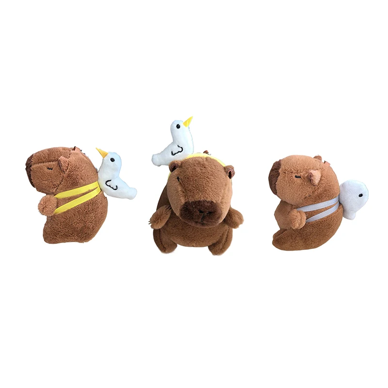 Weiche Angefüllte Puppe Rucksack Anhänger Capybara Plüsch Puppe Cartoon Schlüsselbund Anhänger Auto Tasche Schlüssel Ring Dekor Kind Geschenk Schlüsselbund