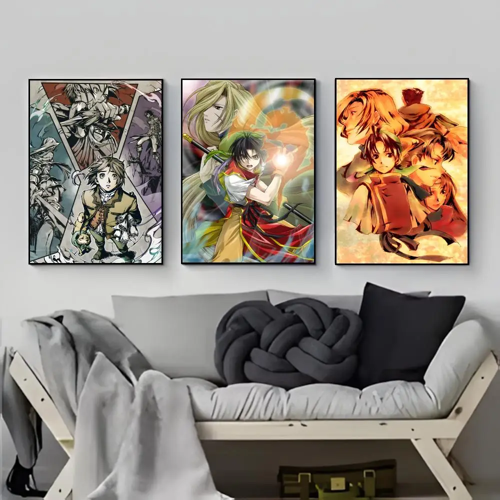 Deep Strategic Game S-Suikoden Poster Poster HD  Waterproof Wall Sticker Bar Living Room Decor Gift