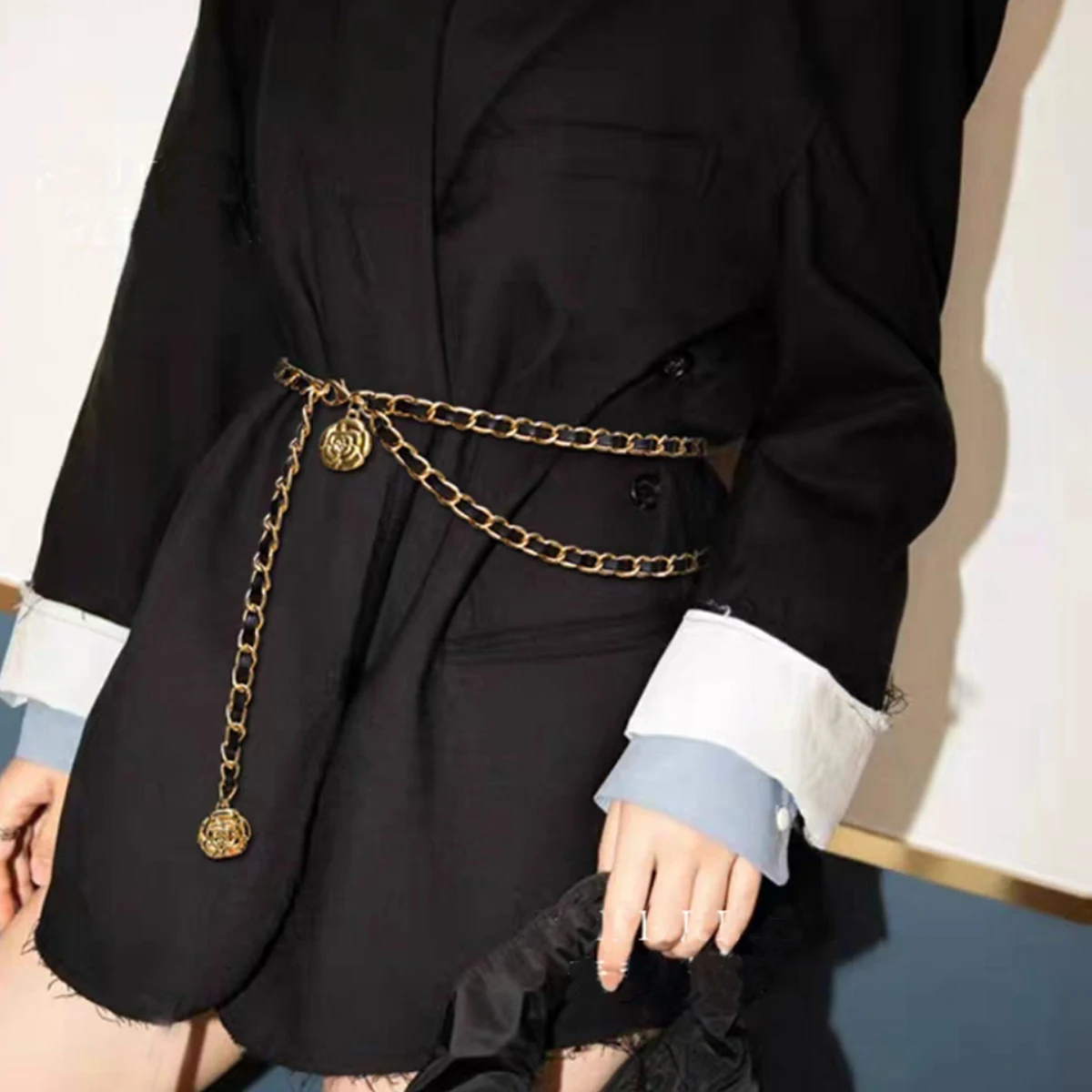 Fashion Gold Chain Belt Female Waist Flower Belts For Women High Quality  Luxury Tassel Dress Waistband Adjustable Metal Corset - AliExpress 200000297