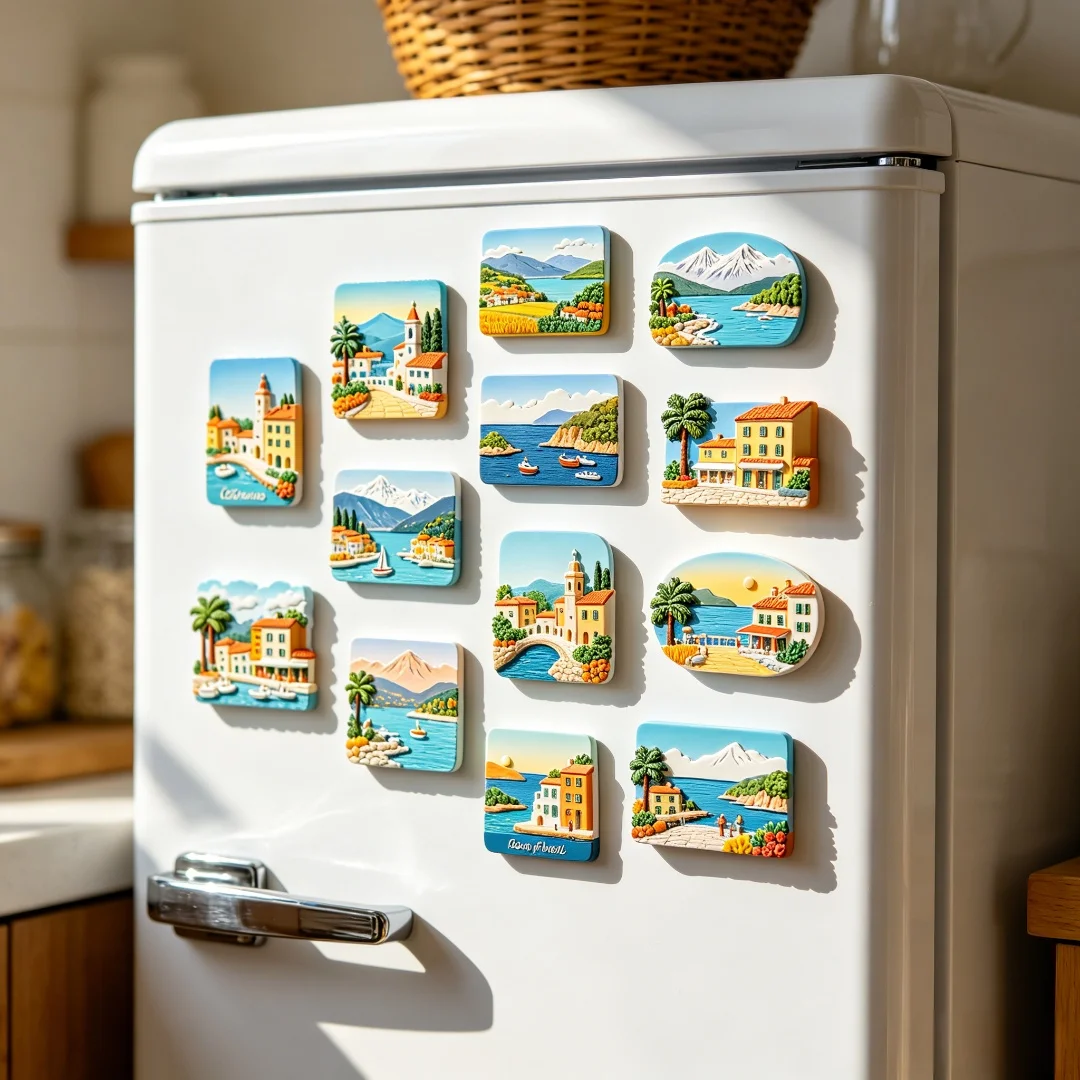 Custom Refrigerator Magnets Personalized Transparent Goldfish Resin Fridge Magnet Oriental Lucky Fish Kitchen Home Decor Gift