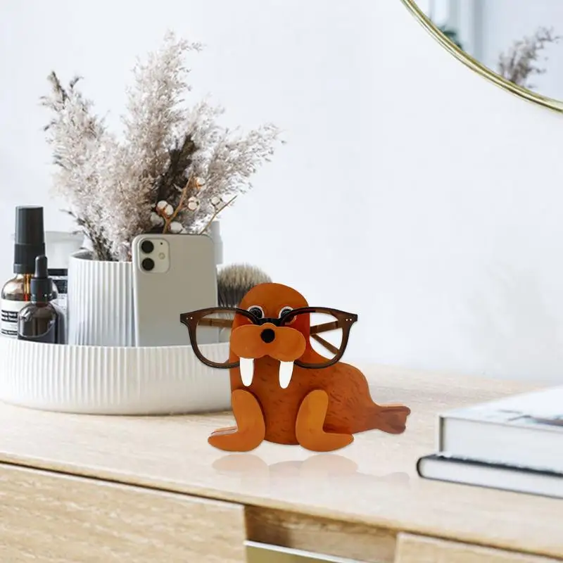 Animal Glasses Holder Stand Cute Animal Spectacles Holder Handmade Wooden Spectacle Holder Eyeglass Holder Display Stand For