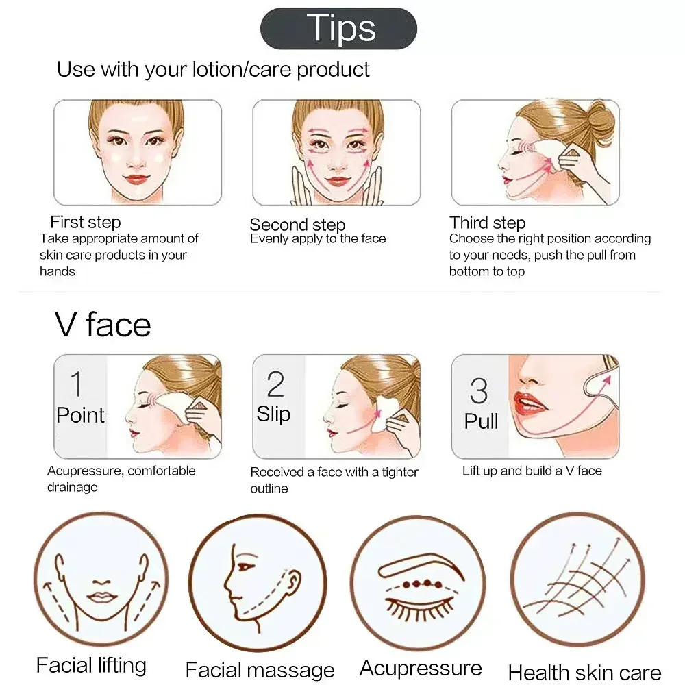 3 個樹脂美顔器マッサージローラー顔ボディ首目かっさこすりボード抗しわ美容スキンケアツール