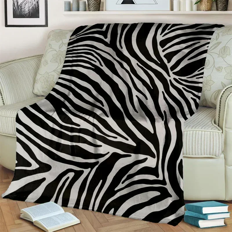 

Baby Blanket Colorful Zebra Stripe Pattern HD Babes Carpet Soft Blankets for Home Bedroom Picnic Travel Office Cover Blankets