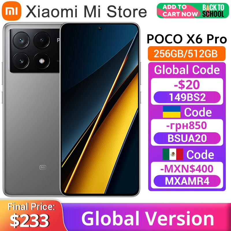 

Смартфон POCO X6 Pro 5G 67W с турбозарядкой, 6,67 дюйма, 1,5 K, потоковый AMOLED дисплей, сенсорная камера 64 мп, 8300-Ultra