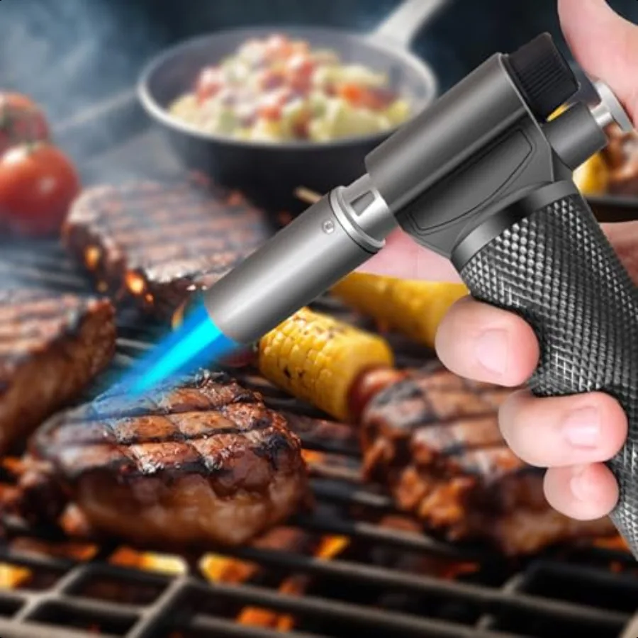 Butane Torch Refillable Kitchen Torch Lighter Jet Flame Cooking Torch Creme Brulee Torch Blow Torch Mini Soldering Torch for We