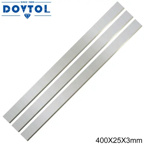 400 × 25 × 3mm HSS 대패 블레이드 3 개, 접합기 나이프 세트 HSS 교체