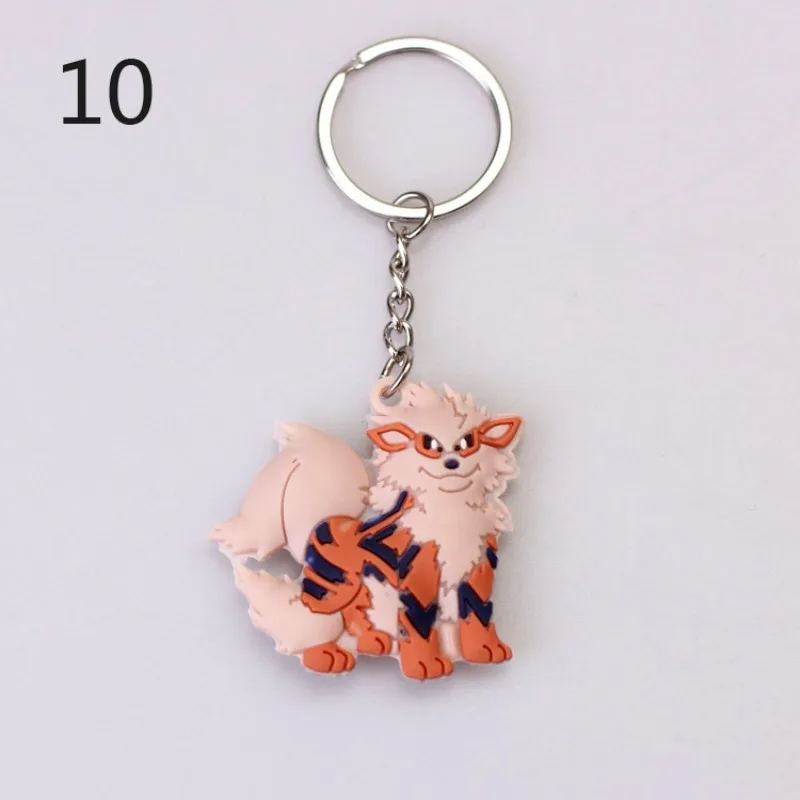 Pokemon Soft PVC Keychains Pikachu Eevee Dragonite Figure Key Rings Pokemon Bag Car Key Pendant Collectible Gift for Kids Toys view 3