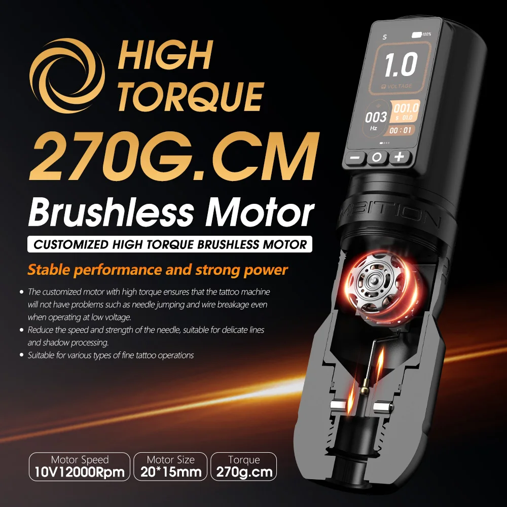 Tattoo  High Torque Brushless Motor Professional Wireless Tattoo Pen Machine