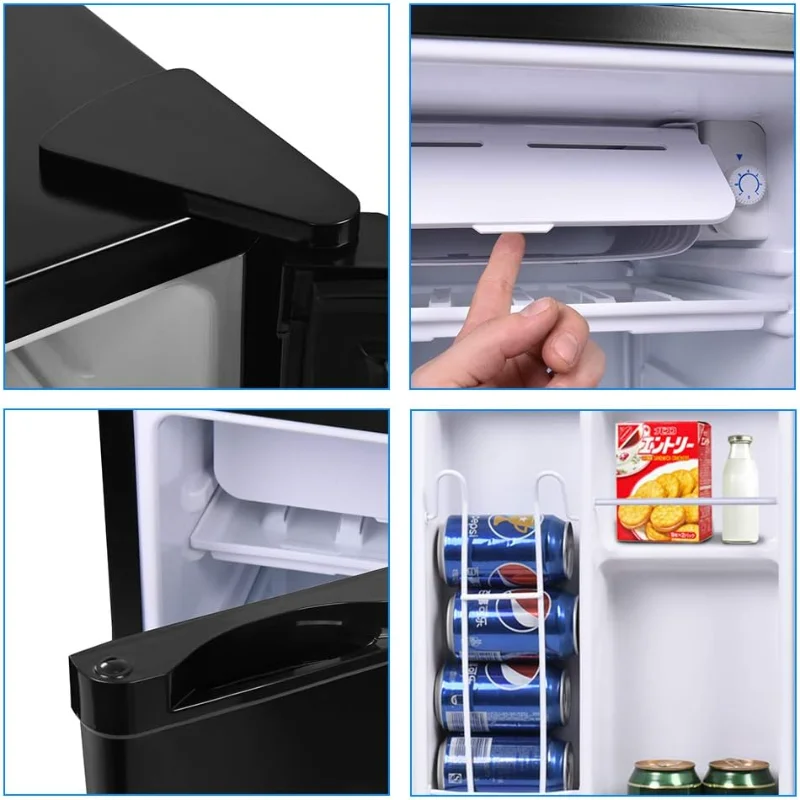 Мини-компактный холодильник Safeplus 3,2 куб. фута, холодильник под столешницей с небольшими съемными стеклянными полками для морозильной камеры - напитки, пиво