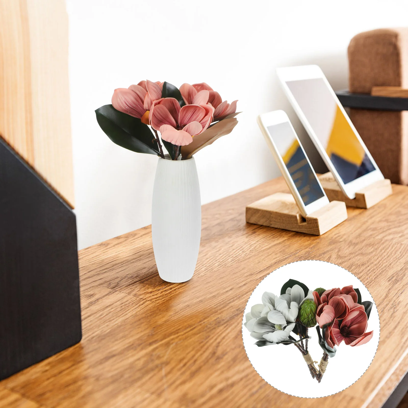 

2Pcs Artificial Stems Fake Bouquet for Wedding Bridal Decoration Rustic Farmhouse Home Living Room Decor
