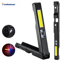 LED Work Light Flashlights USB Rechargeable Lamp Portable Outdoor Magnetic Hand Torch for Camping Waterproof Spotlight Handlamp