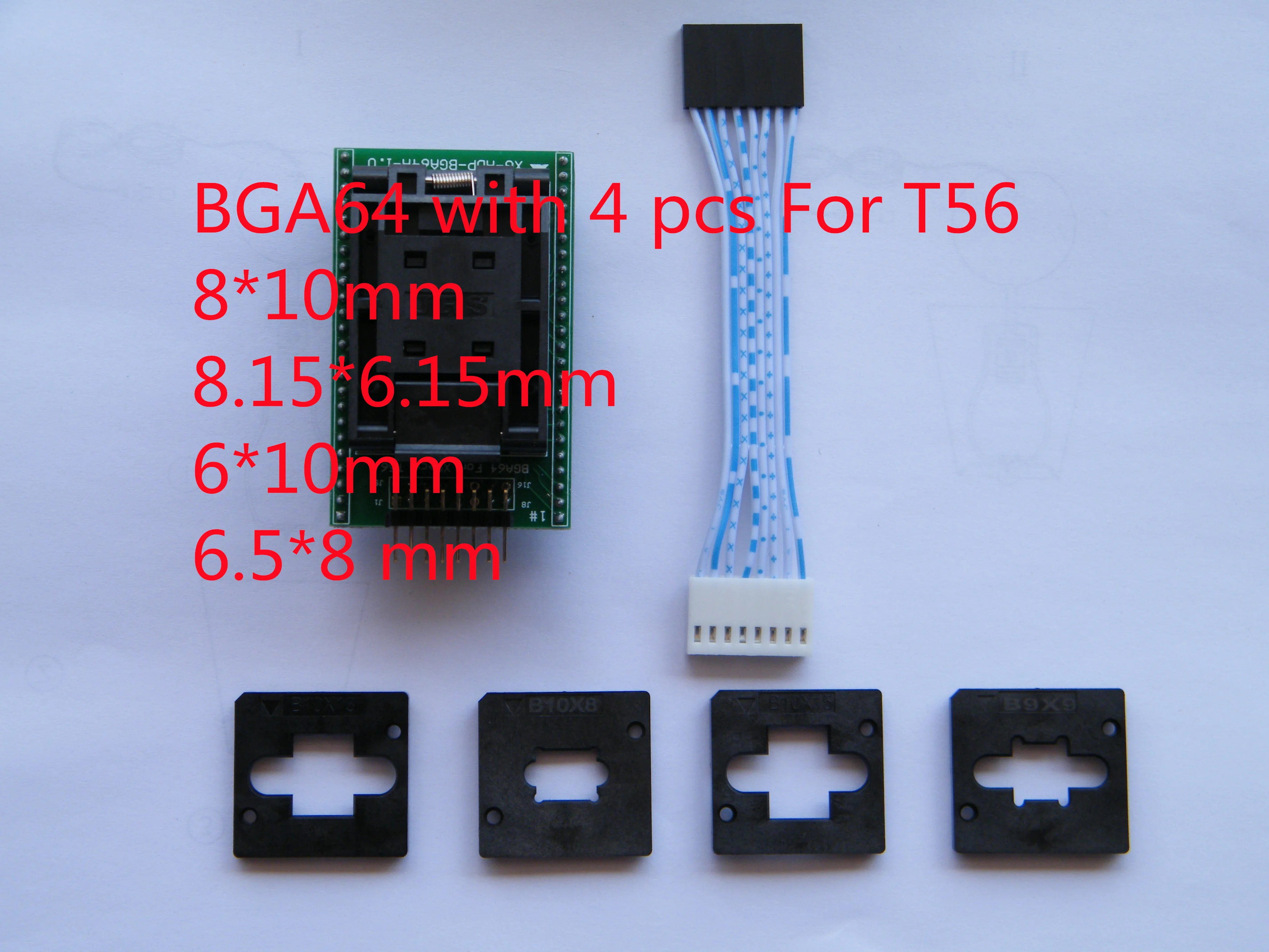 BGA64 8*10mm 8.15*6.15mm 6*10mm 6.5*8 Adapter for T56 Nand Programmer Socket Programming Calculator Chip Programmable