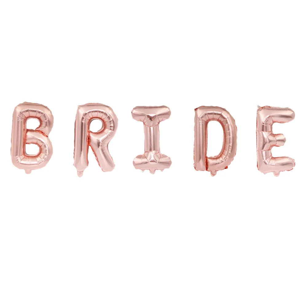 

16 Inch Wedding Aluminum Film Balloon Bride Letter Balloons Rose Gold Bridal Shower Pineapple