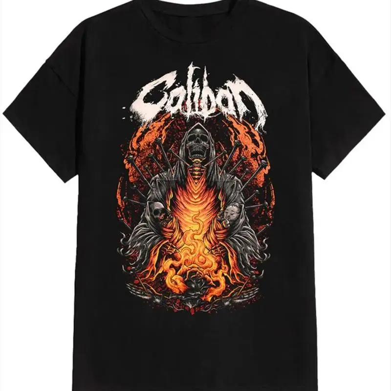 Caliban Nailed Skull T Shirt Cotton Black Full Size s 5xl KN505
