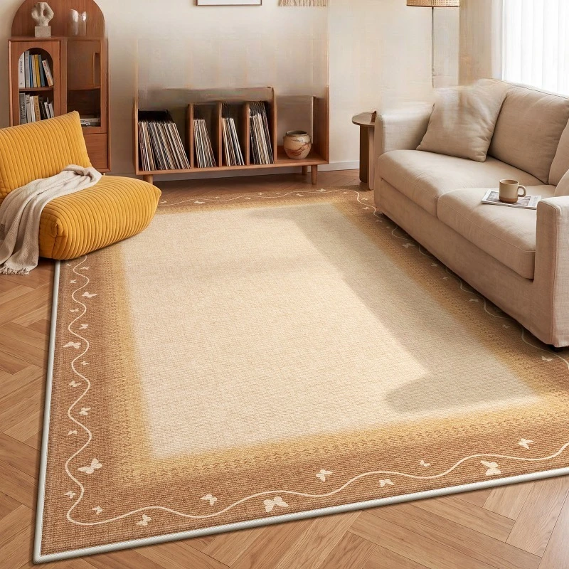 

Butterfly Printed Edges Carpet for Living Room Home Decor Sofa Coffee Table Non Slip Floor Mat Easy Clean Bedroom Bedside Rug 러그