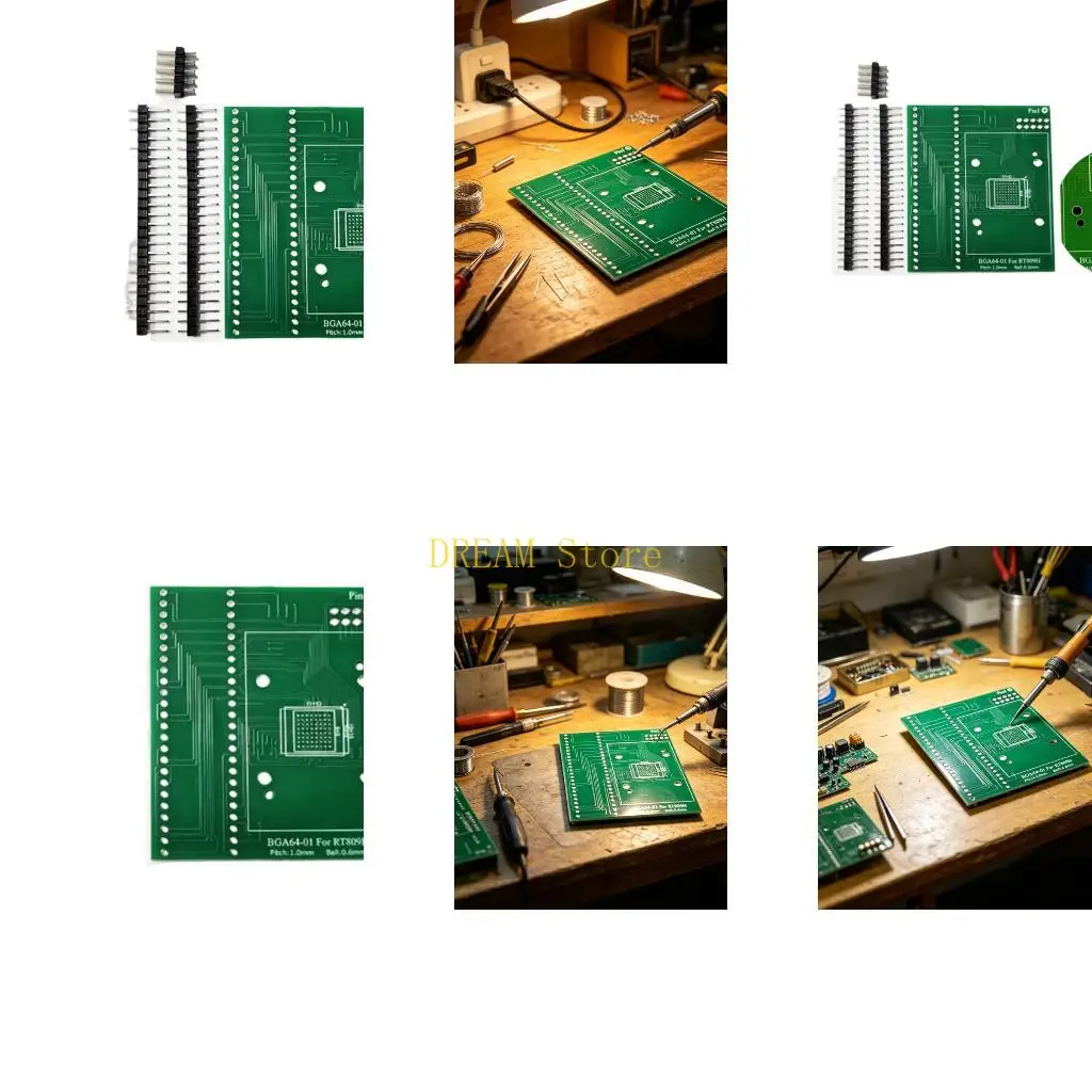 PCBs Green BGA64 Solder Sprays Tin Plate Material For Fast Welding And Stable Performances In Electronics Maintenance best sale