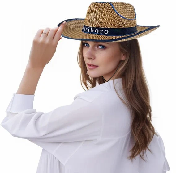 New Funny Western Cowboy Hat Glow LED Summer Caps for Women Men Wireless Neon Light up Cowgirl Hat Sun Protection Beach Hat