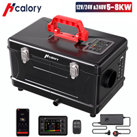 Hcalory 8KW Diesel Heater, 5L Toolbox Compact 2S Portable Diesel Air Heater 12V/24V All in One Fast Heating with App Control
