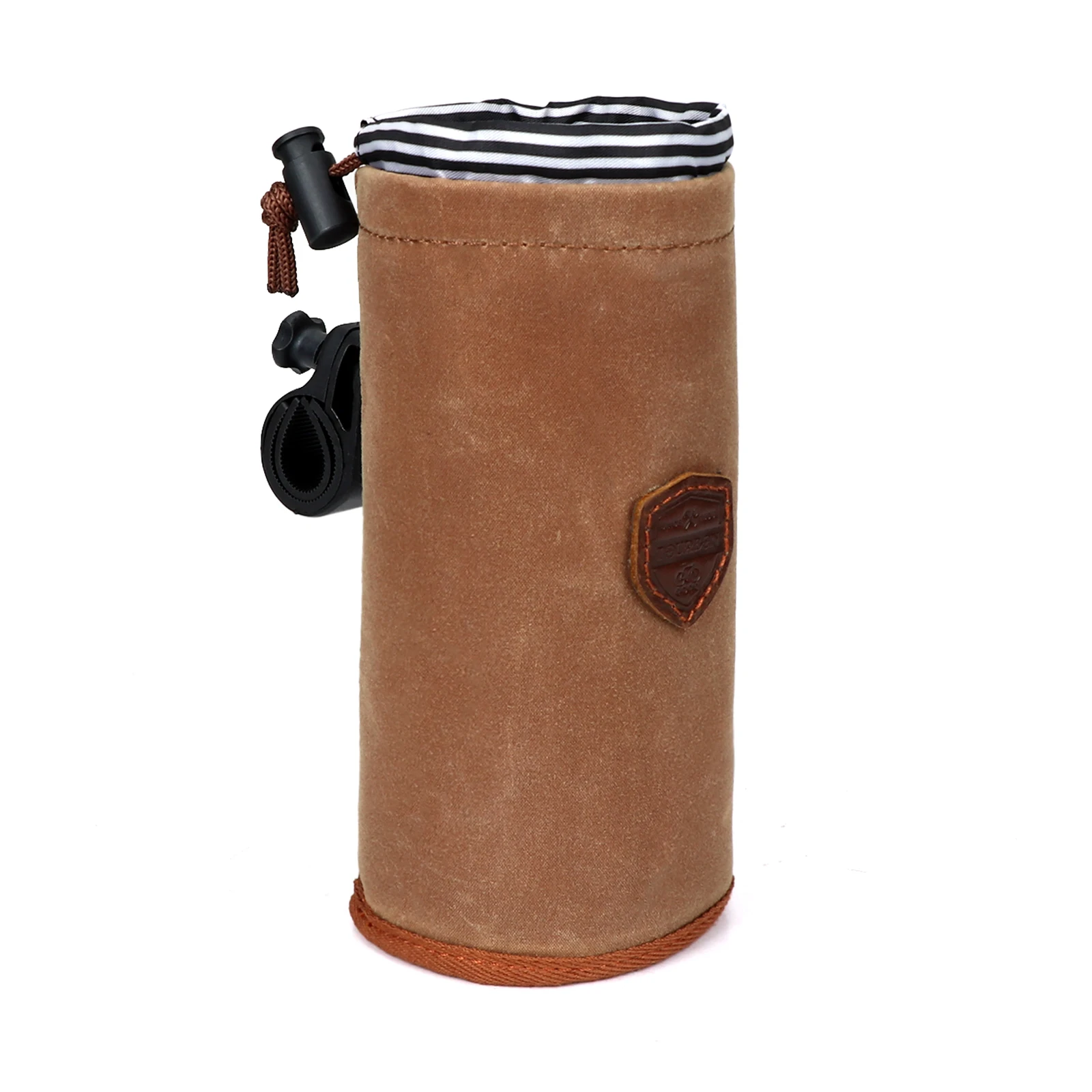Tourbon Vintage Bike Water Cup Coffee Beer Pouch Cover Bag Cell Phone Holder Bicycle Storage Canvas Cycling Accessories