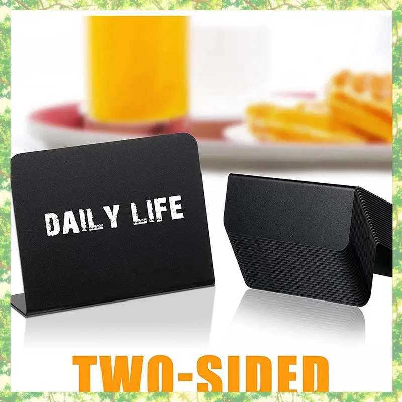 

Smart-100Pcs 4X3 Inches Mini Chalkboard Table Tent Sign Chalkboard Buffet Tags Food Label For Party Tabletop Chalkboard Signs