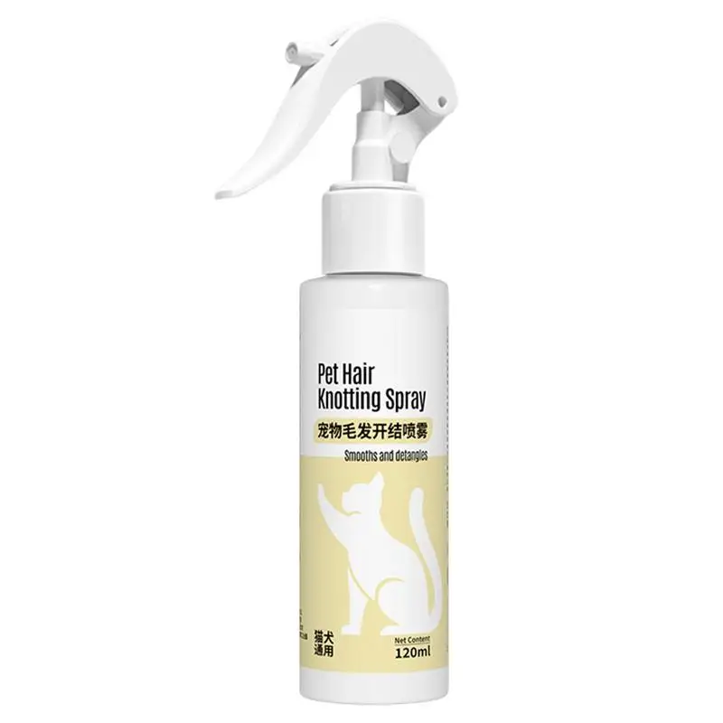 

Dog Hair Spray For Knots 120ml Cat Leave-in Detangler Conditioner Wash Free Brushing Mist Spray Pet Grooming Supplies