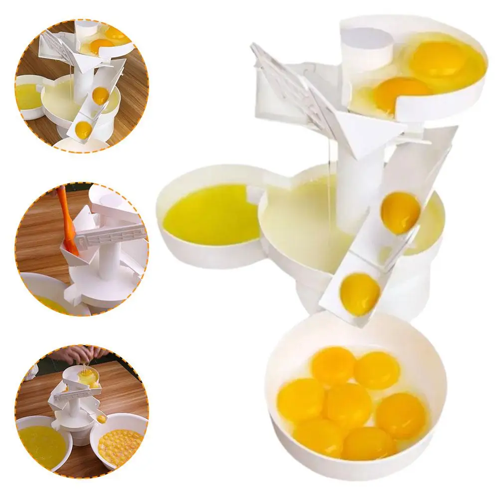 Large Egg White Separator Egg White And Yolk Kitchen White Gadgets Household Machine Plastic Baking Useful Separator Tool E V4u3