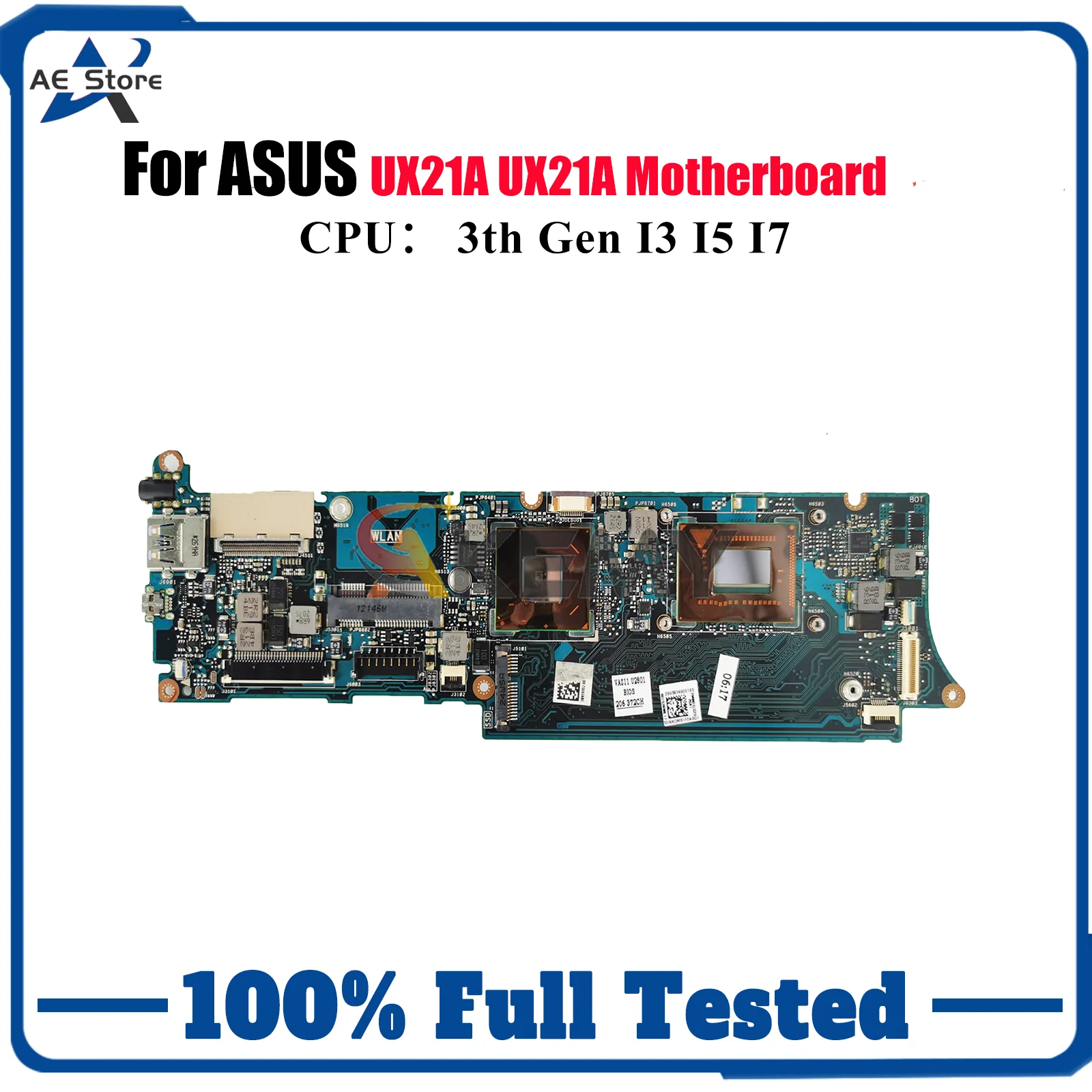 

UX21A Laptop Motherboard For ASUS ZenBook UX21A UX21A Notebook Mainboard With CPU 100% tests OK fast shipping High quality