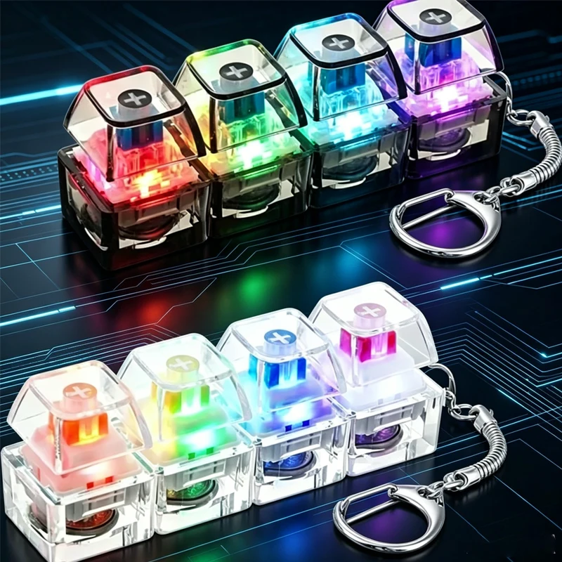 Party Games For Adults And Kids - LED Keyboard /'Keychain Fidget Toy Crystal
