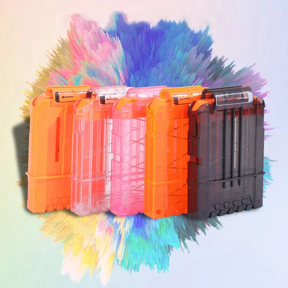 

Портативный прозрачный оранжевый универсальный зажим для перезарядки на 6/12/18 патронов для магазинов игрушечных пистолетов с мягкими пулями