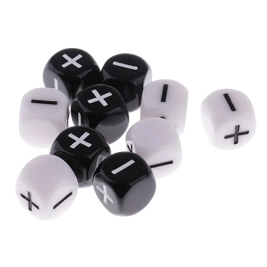 6 Sided Plus Minus Dice Mini Puzzle Game Plastic Table Game Parts for Creative Children School Learning