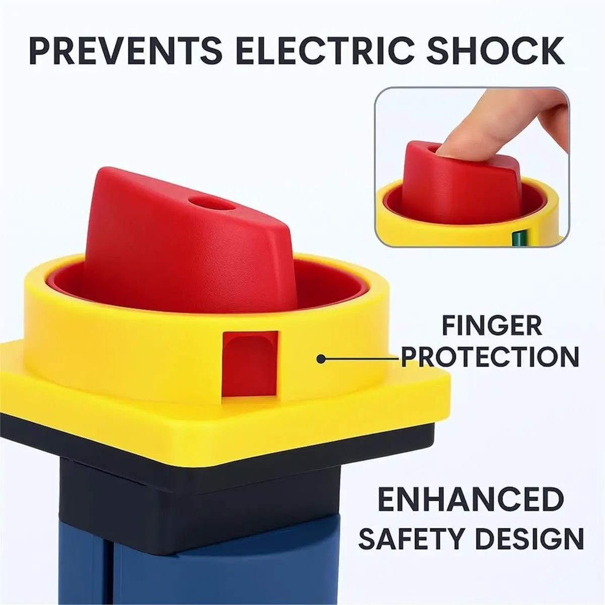 Cam Switch 32A,3-Pin Load Protection Switch, Rotary Cam Switch with 2 Positions on/Off Switch,for Machine Tools,Machines