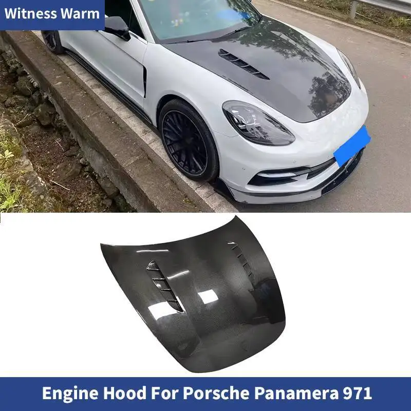 Capot avant en fibre de carbone FRP pour Porsche Panamera, capot moteur, couvercles, kit de carrosserie, 971 +, 971, 2017