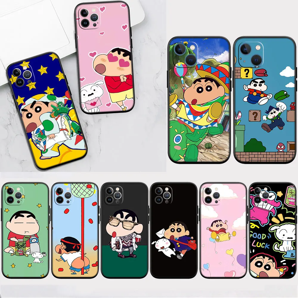 C-Crayon S-Shin Art C-Chan Case for Redmi Note 8 9 9S 9T 10 10C 10S 11S 10T 12 12S 12C Pro Max