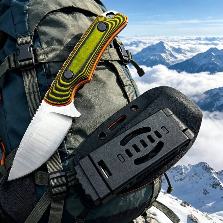 

BM 15017 Mini Compact Knife 8Cr13Mov Blade Dual-color G10 Handle Outdoor Camping Portable Knife Essential Tools for Hiking