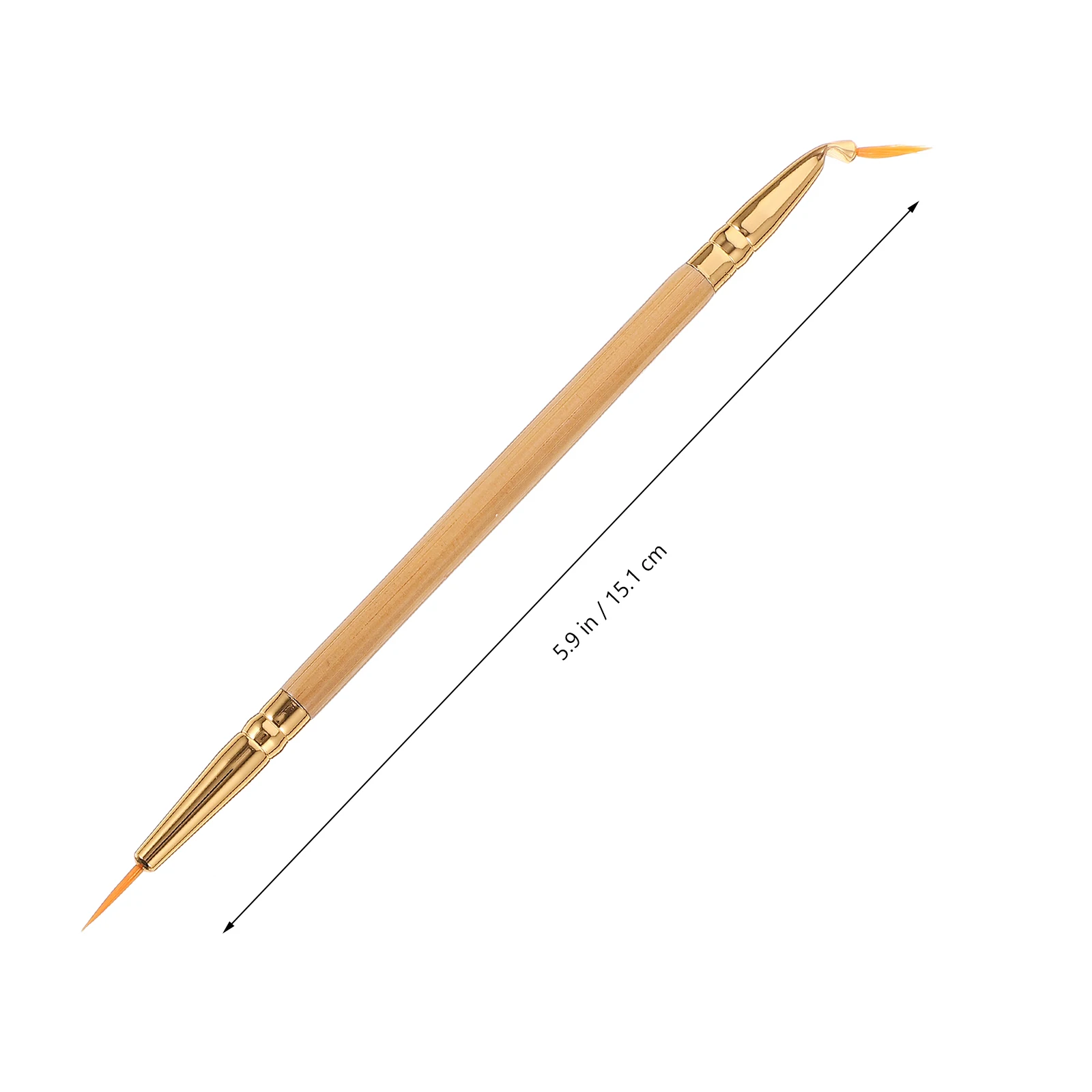 

1pcs Double Ended Eyeliner Brush Bamboo Liner Tool Angled Bent Straight Bristle Makeup Brush For Beginners 15Cm
