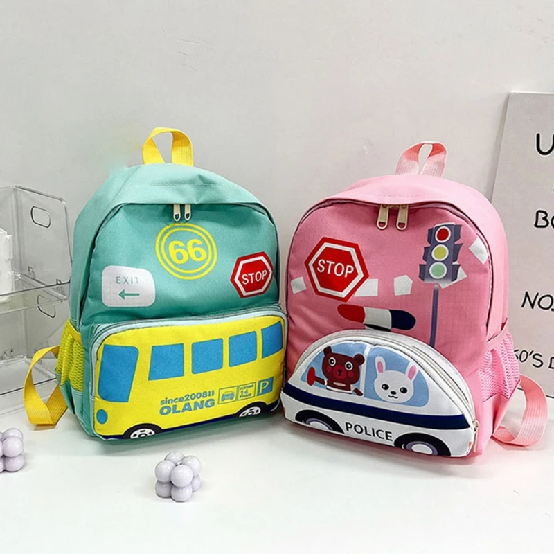 Cartoon Car Children School Bags For Girls Boys Kids Backpack Kindergarten School Backpack Infant Baby Fashion Schoolbag