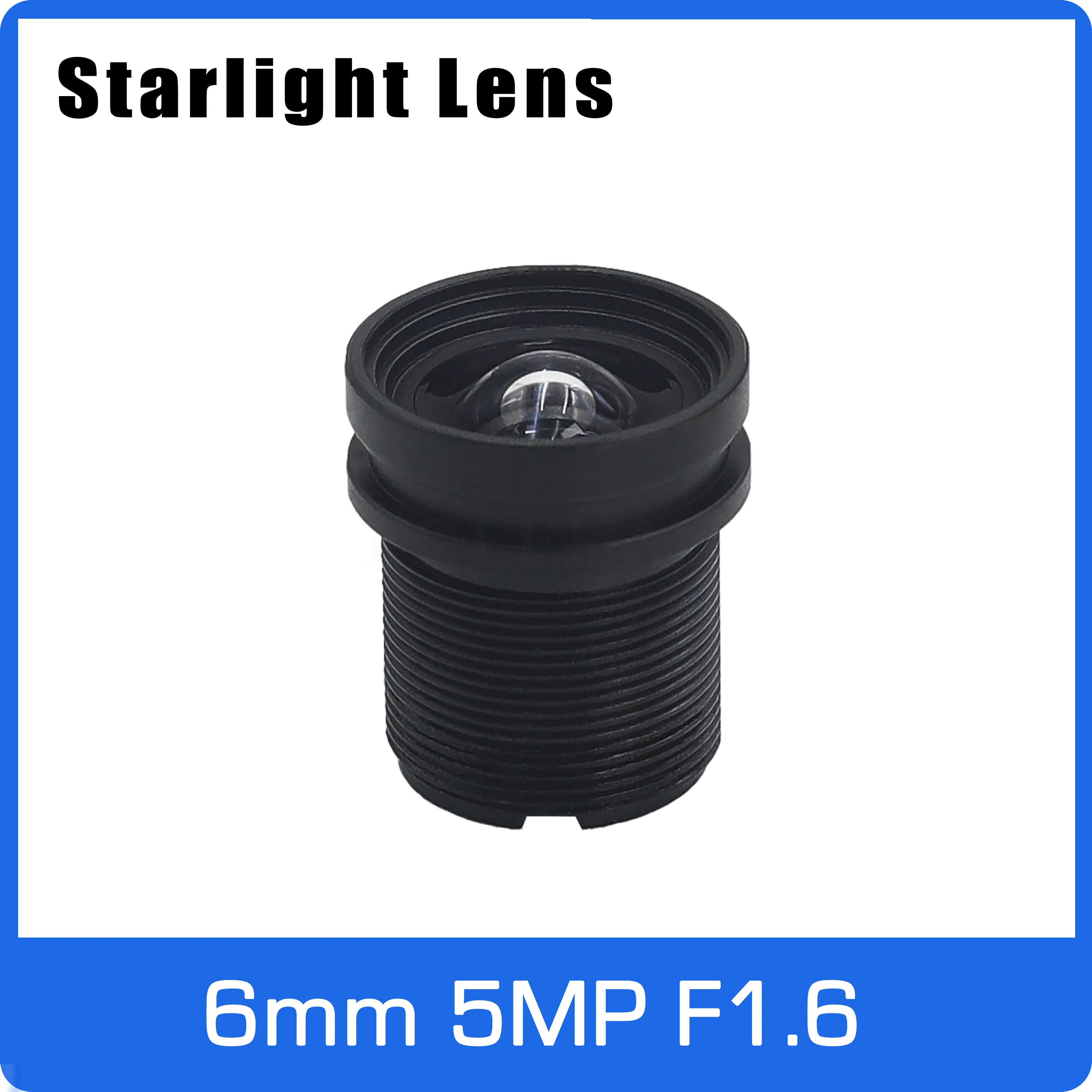 

Starlight Lens 5MP 6mm Fixed Aperture F1.6 For SONY IMX290/291/307/327 Low Light CCTV AHD Camera IP Camera Free Shipping