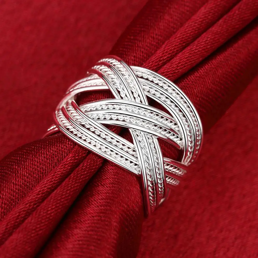 New fashion 925 sterling Silver Rings For Women adjustable fine Retro Wedding Party lady Christmas Gifts high quality Jewelry