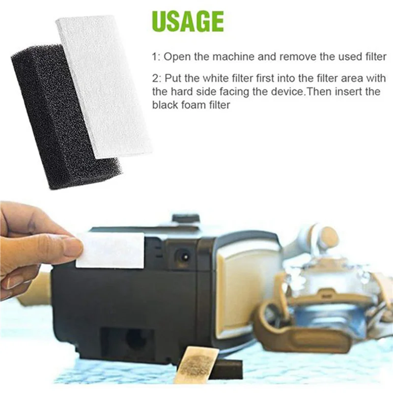 90PCS CPAP Filters For Respironics Premium Foam Filter And Ultra Fine Filters Respironics M Series-ABJU