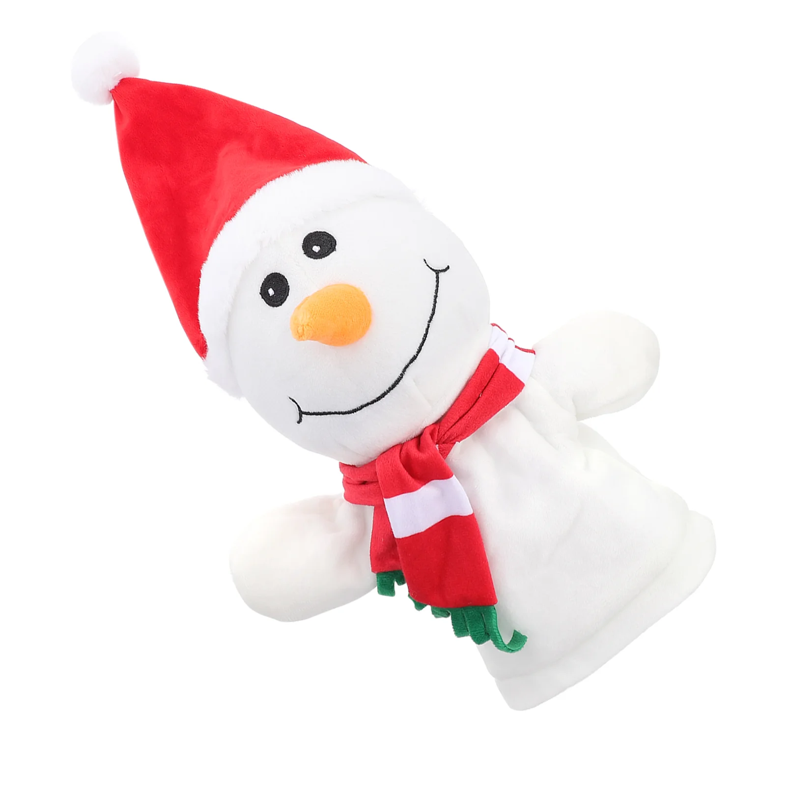 Fantoche de mão dos desenhos animados dedo brinquedos das crianças recheado pai-filho brinquedo boneco de neve crianças adorável natal educacional