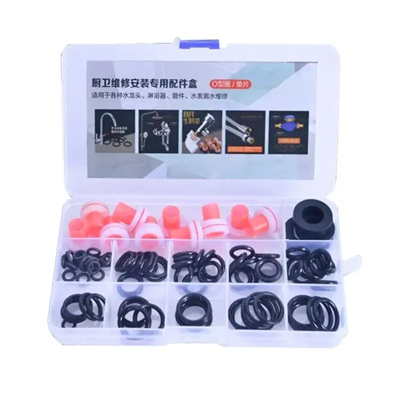 O Ring Assortment Kit Faucet Washers O Rings O Ring Kit Leak-Proof Gasket Kit Rubber Rings Washer Orings Sealing Connections For