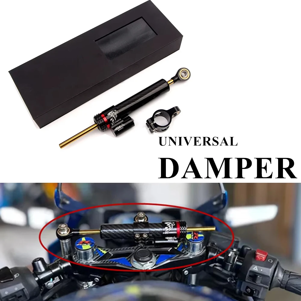 Universal DIMOTIV Matris Adjustable Steering Damper for Kawasaki Ninja 400 300 250 Honda CB650F Yamaha R1 YZF-R3 R25 Tracer