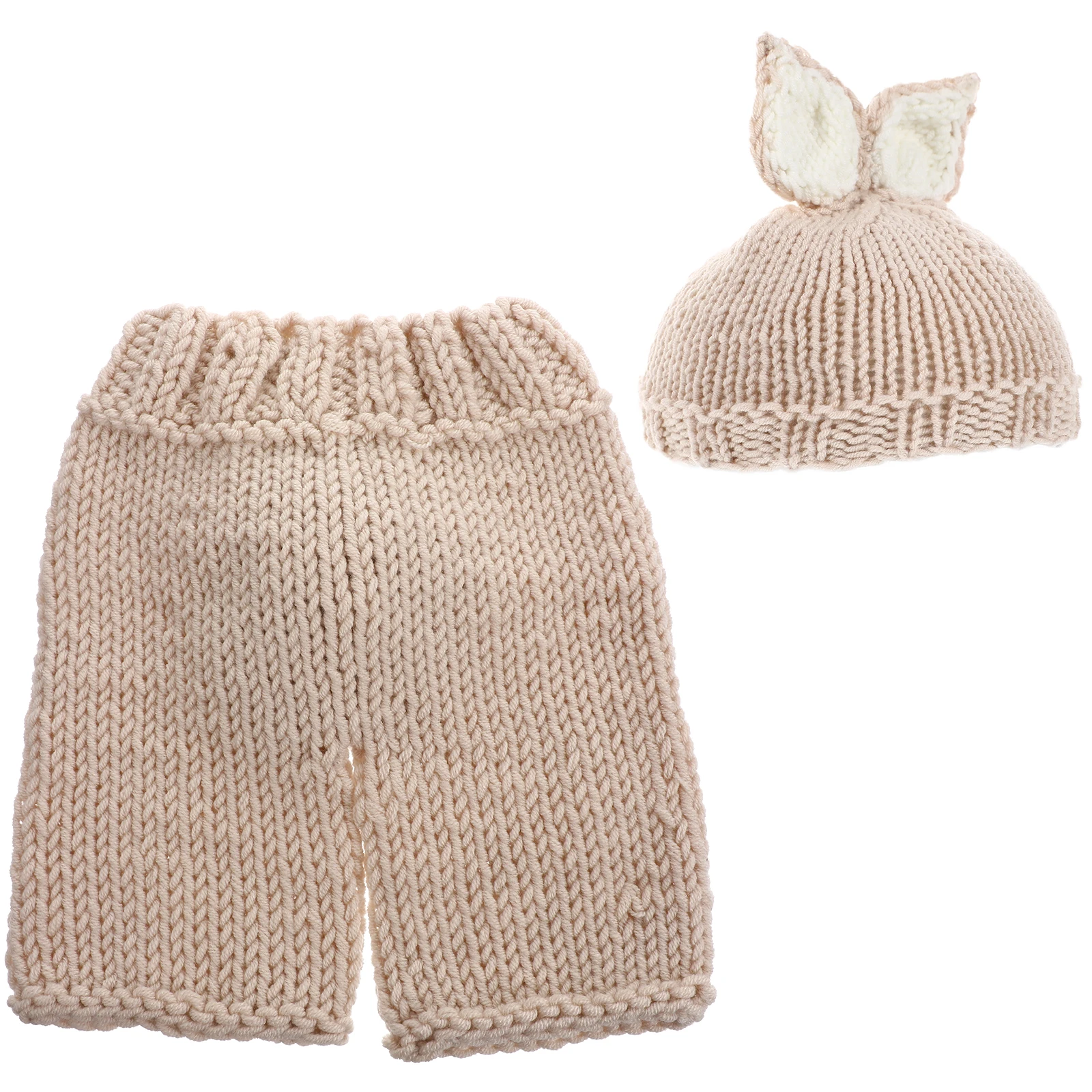 

Children Photography Clothing Newborn Costume Rabbit Clothes Beige Props Baby Hat Bright Color Photo Shoot Party Cosplay