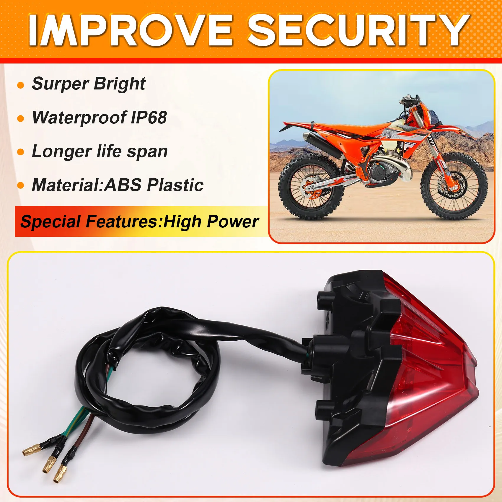 

Для EXC EXCF XCW XCFW XWF 150 250 300 350 450 500 мотоциклетный задний фонарь для мотоцикла, стоп-сигнал 79714040000, велосипеды-ABQA