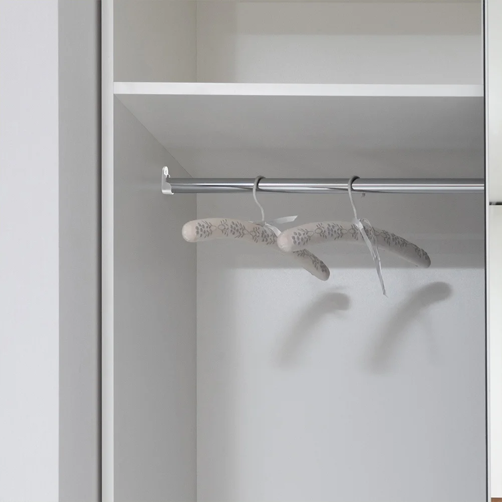 

Closet Rod Support for Flat Tube Thickened Material Strong Clothes Hanging Bar Ideal for Home Closets Commercial Stores