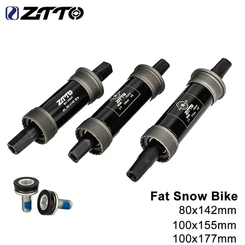 ZTTO Bicycle 80mm 100mm Square Tapered Bottom Bracket BSA 80x142 100x155 100x177 80 100 Axis For Quare Hole For Fat Snow Bike