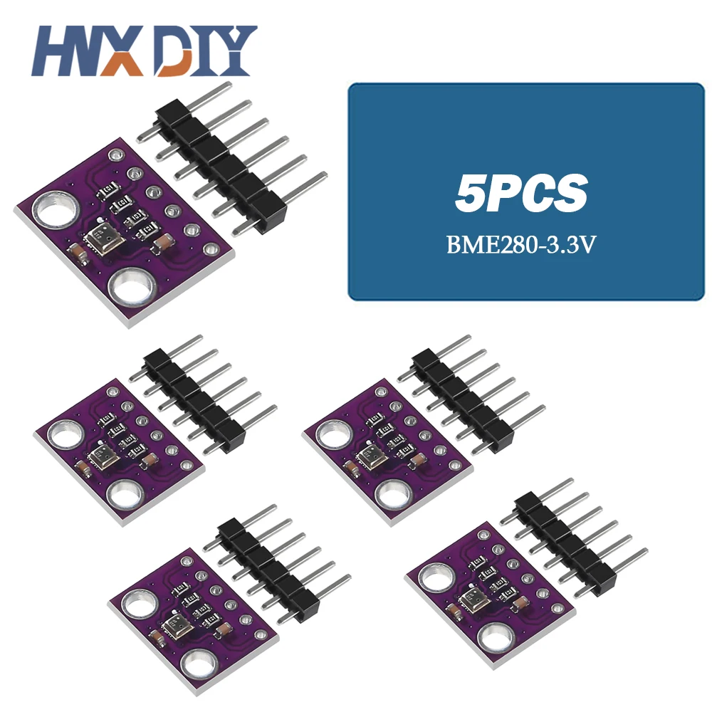 1-10 Stück BME280 BMP280 5 V 3,3 V Digitalsensor Temperatur Luftfeuchtigkeit Luftdruckmodul I2C SPI für Arduino