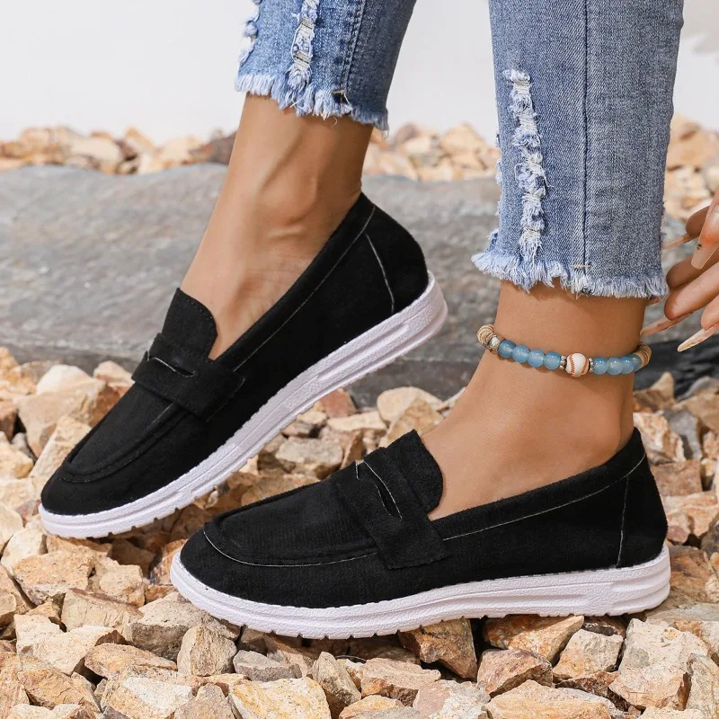 

2025 Summer New Women's Slip-on Loafers Breathable, Simple, Casual, Fashion and Versatile Flats