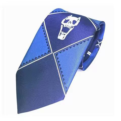 Anime Kira Yoshikage Cosplay Skull Tie Anime Unisex Costume Tie Props Accessories